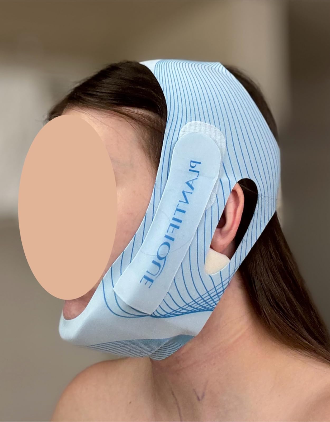 PLANTIFIQUE Chin Strap for Sleeping - Reusable & Adjustable | Chin Lifting Mask - Breathable Ice Silk Material - Double Chin Reducer & Jawline Shaper customer photo 1