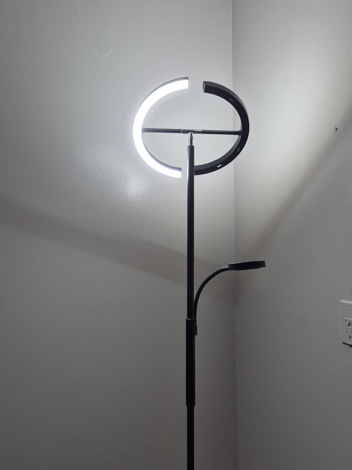 2-in-1 Brown LED Floor Lamp - 69