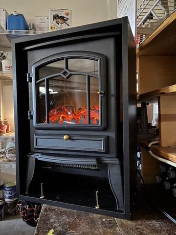 ZAFRO Electric Fireplace Stove with Dual Heat & Flame-Only Mode, 5100 BTU | 22 in, 1000W/1500W Settings for Fast Warmth, Built-In Thermostat, ETL, Overheat Protection, for Living Room, Bedroom customer photo 2