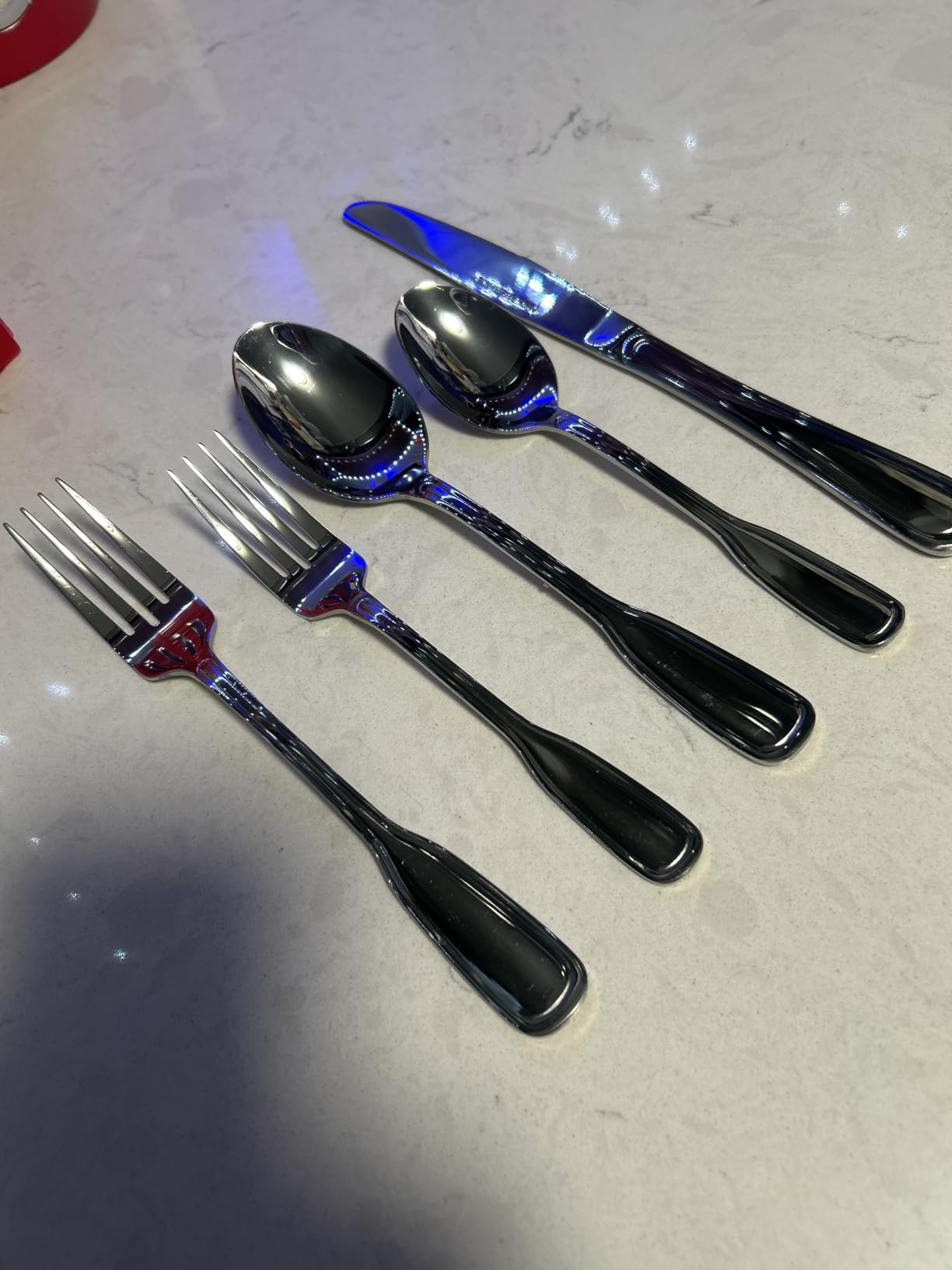 Silverware Set for 8, 40 Piece Utensils Stainless Steel Flatware Set, Boston Style Mirror Polished Spoons and Forks Set, Dishwasher Safe customer photo 1
