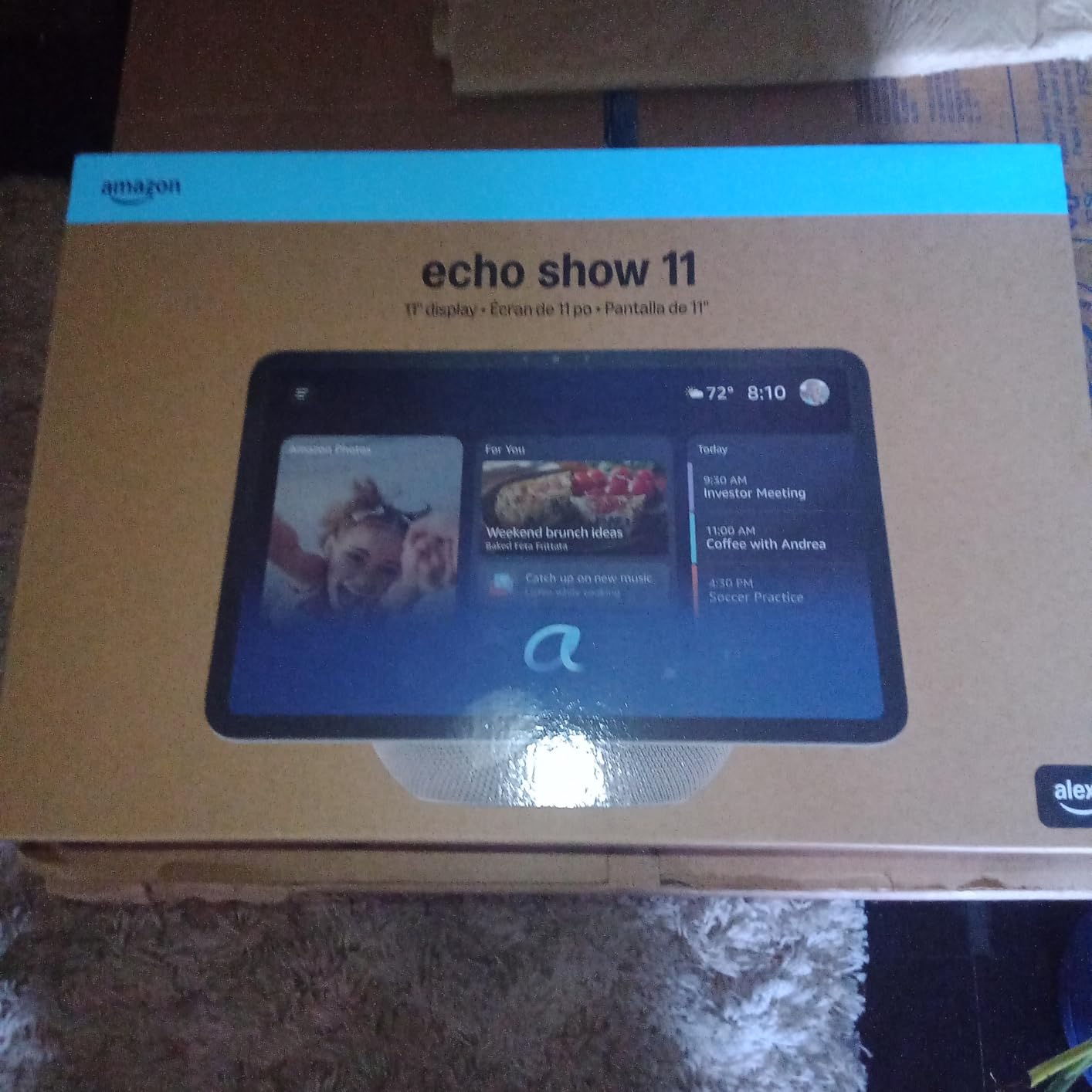 Echo Show 11 (2025 release) with Amazon Adjustable Stand | Glacier White customer photo 2