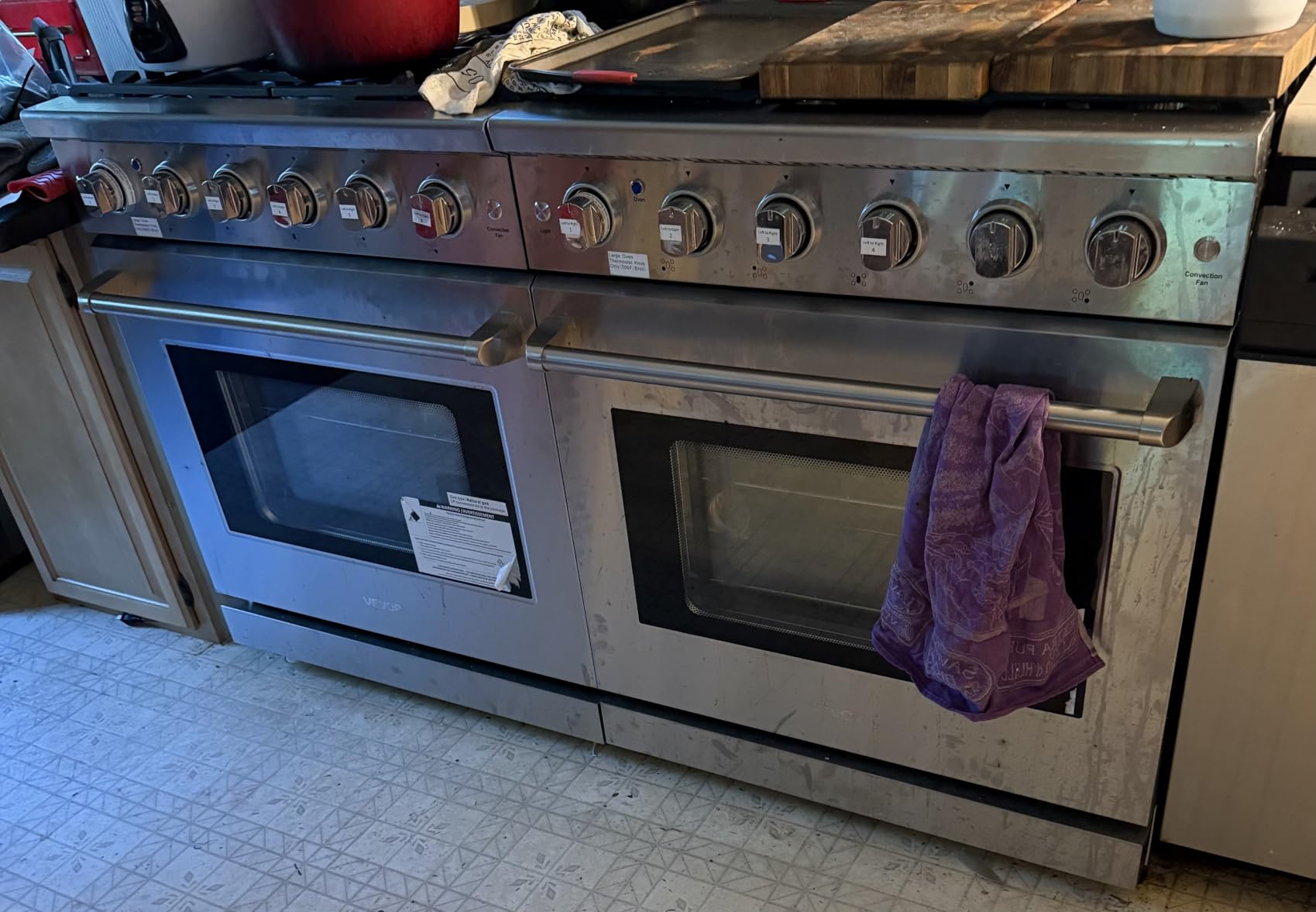 VEVOR Gas Range Oven, 36 Inches Width, Freestanding Stainless Steel Stove and Oven with 6 Sealed Cooktop Burners, Easy Reach Racks, Halogen Light, 6.0 Cu. Ft. Capacity customer photo 1