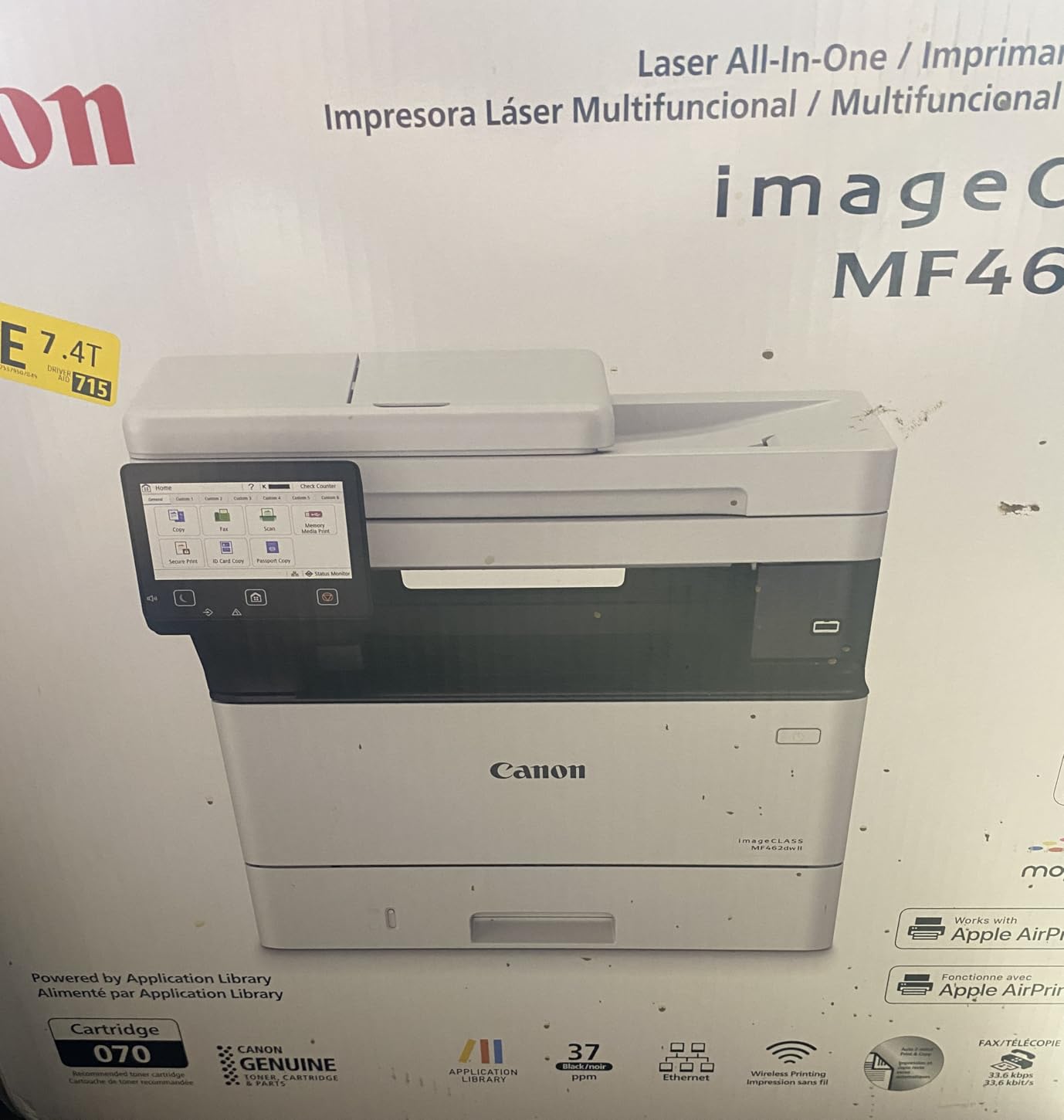 Canon imageCLASS MF462dw II - Wireless, Monochrome Duplex Laser Printer | All-in-One with Scanner, Copier, Fax, 37 PPM customer photo 1
