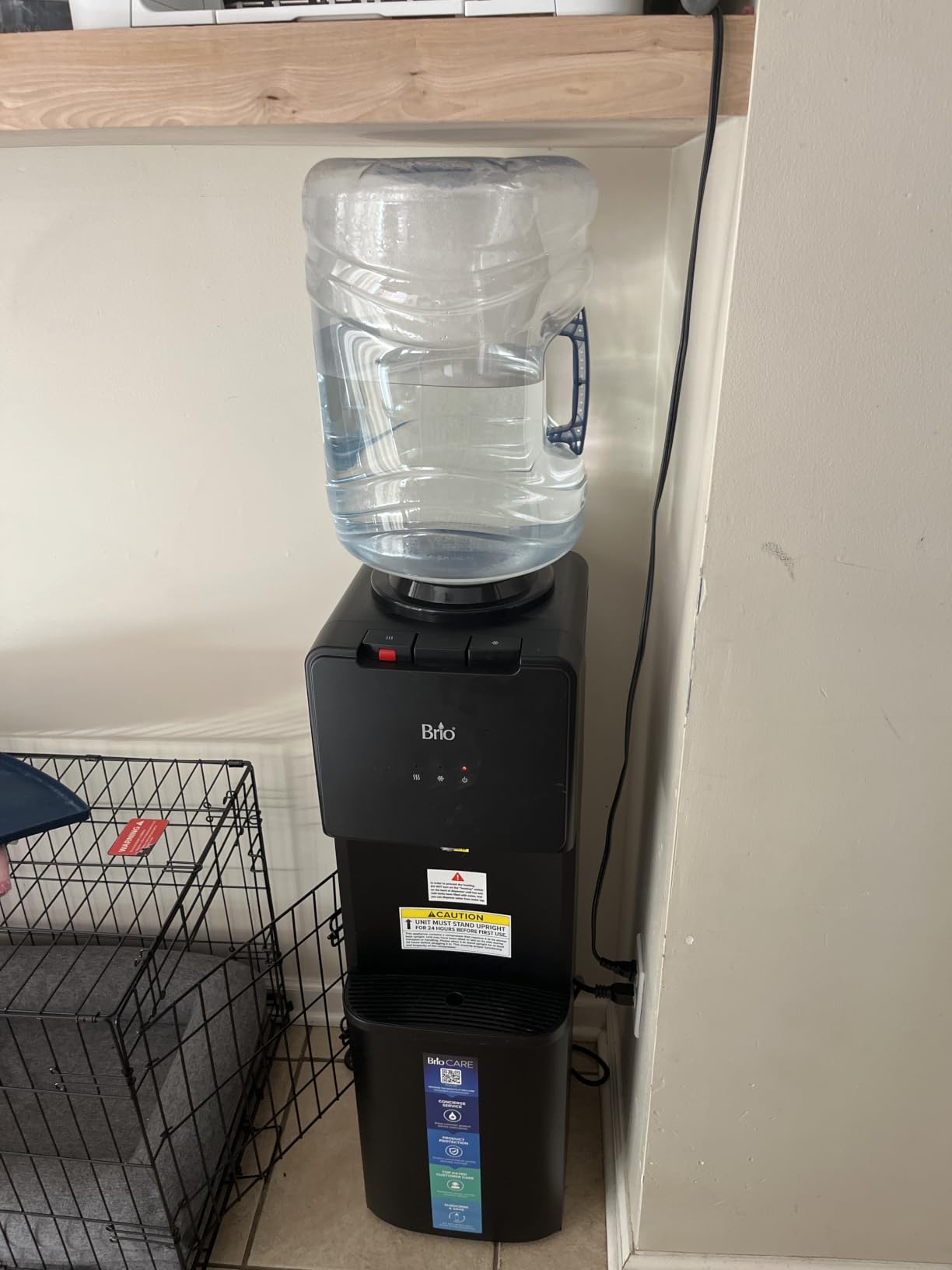 Brio 130 Series Top-Load Water Cooler Dispenser for 3- and 5-Gallon Bottles, Hot & Cold, Spill-Free Loading, Child Safety Lock, Energy Star 3.0, Black customer photo 1