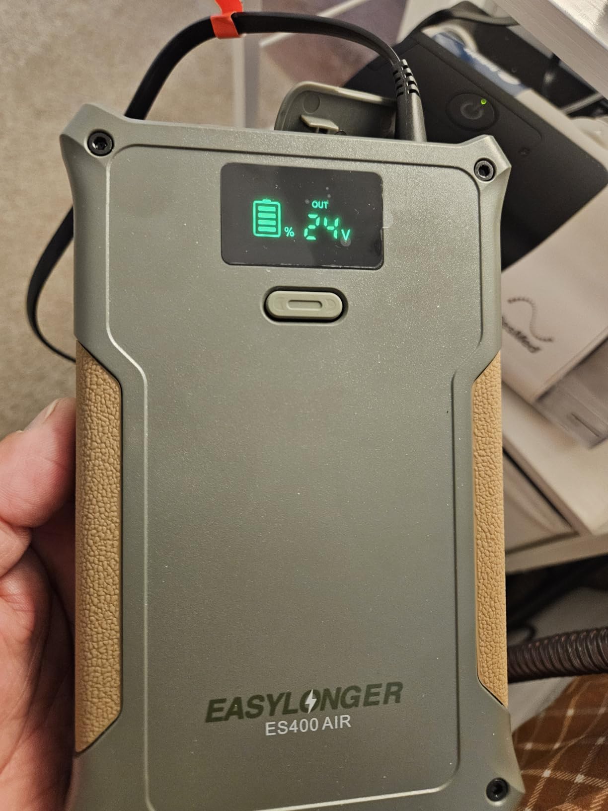 EASYLONGER ES400 AIR CPAP Battery Backup, 148Wh One-Night CPAP Power Supply for ResMed S9, AirSense 11/10, AirCurve 10/11, AirMini, DreamStation/2 - Travel, Camping, Outdoor, Blackout & Emergency Use customer photo 1