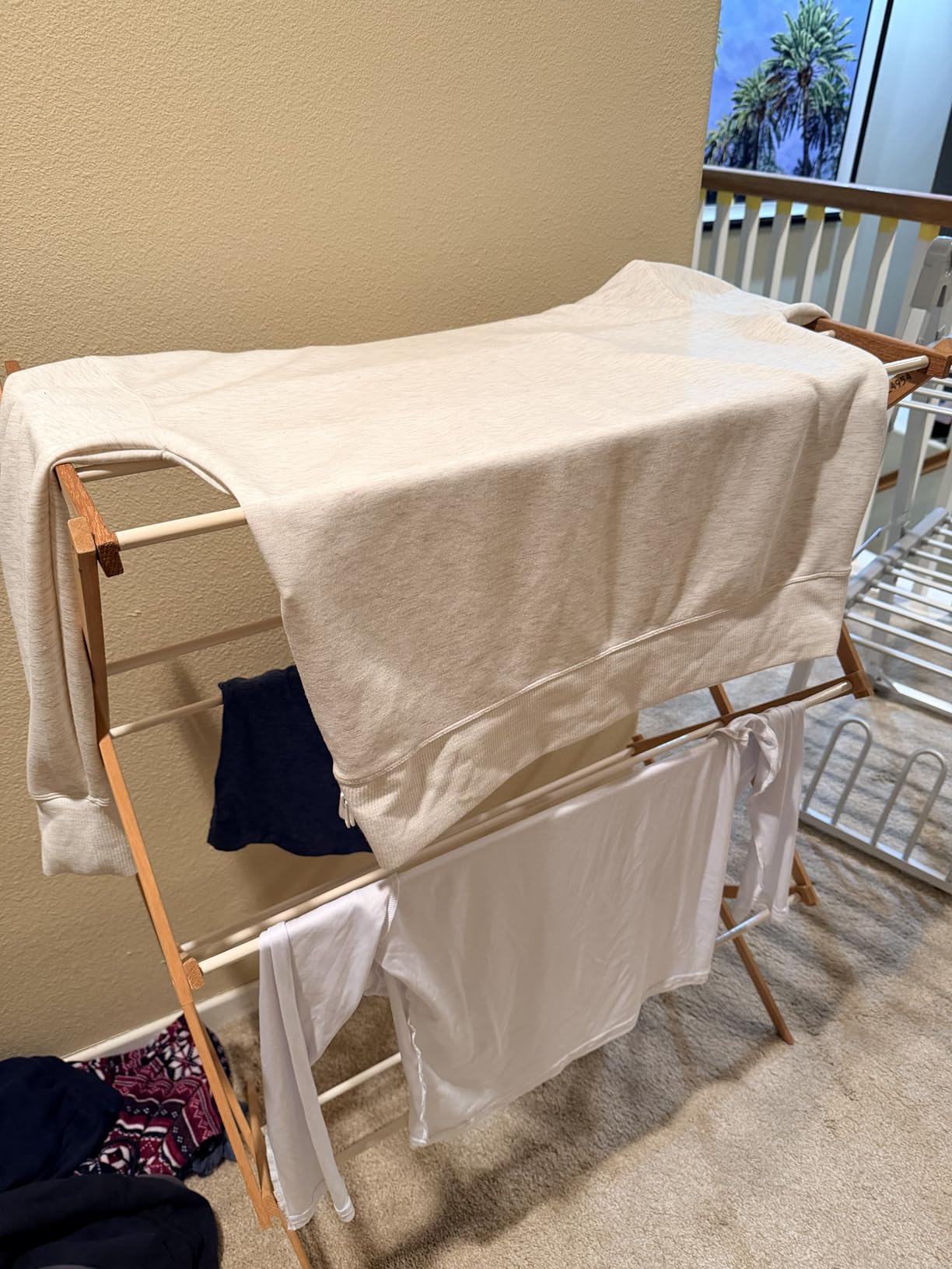 Electric Heated Clothes Drying Rack, Foldable Heated Garment Dryer with Timer Shut-Off Laundry Rack for Clothes Shoes Socks, Aluminum Alloy, Silvery Gray, Plug & Play (39.37x25.98x23.82in) customer photo 1