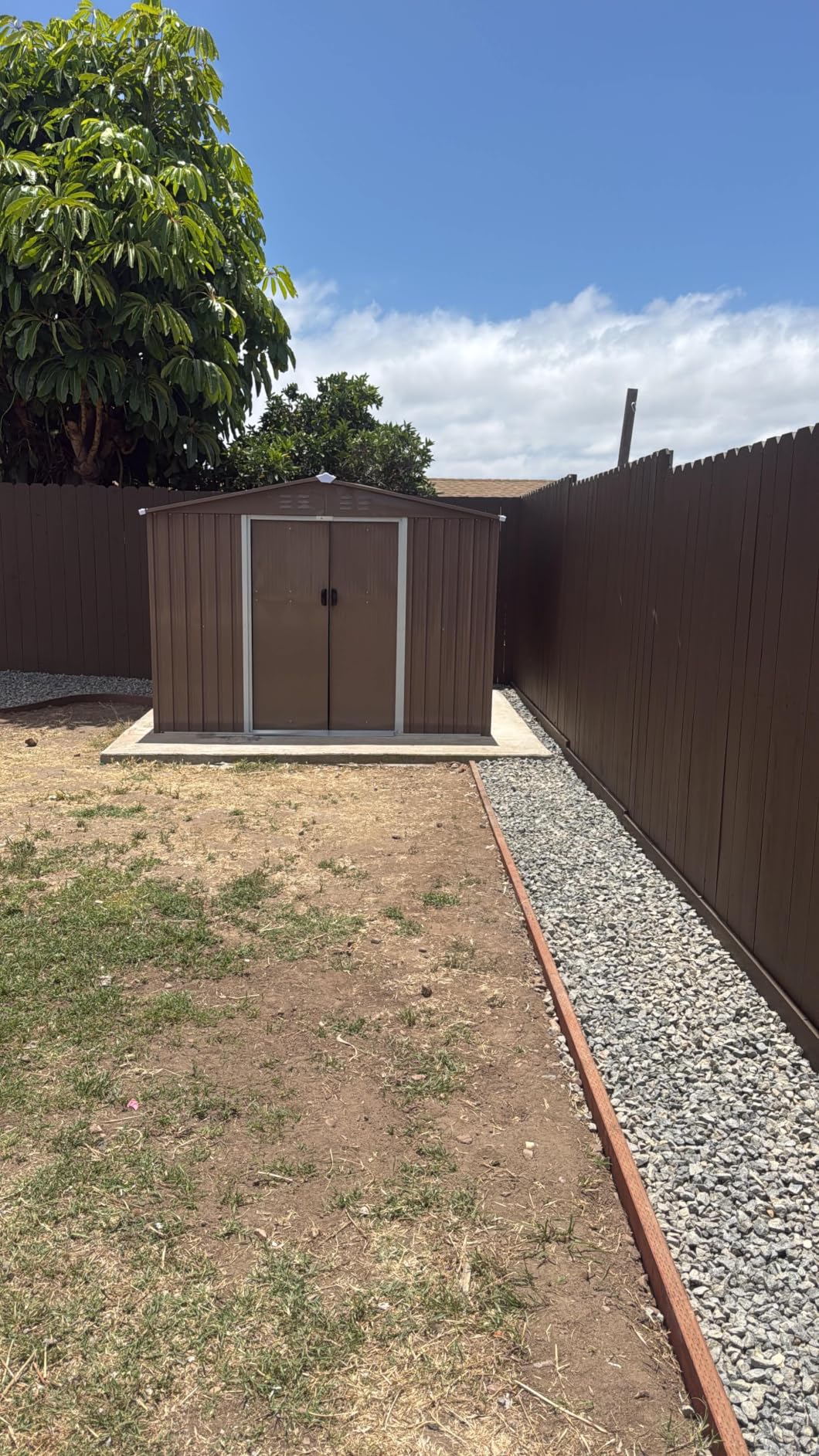 Gotland 8FT x 6FT Sheds & Outdoor Storage, Metal Shed with Sloped Roof, Storage Shed with 2 Lockable Slide Doors customer photo 1