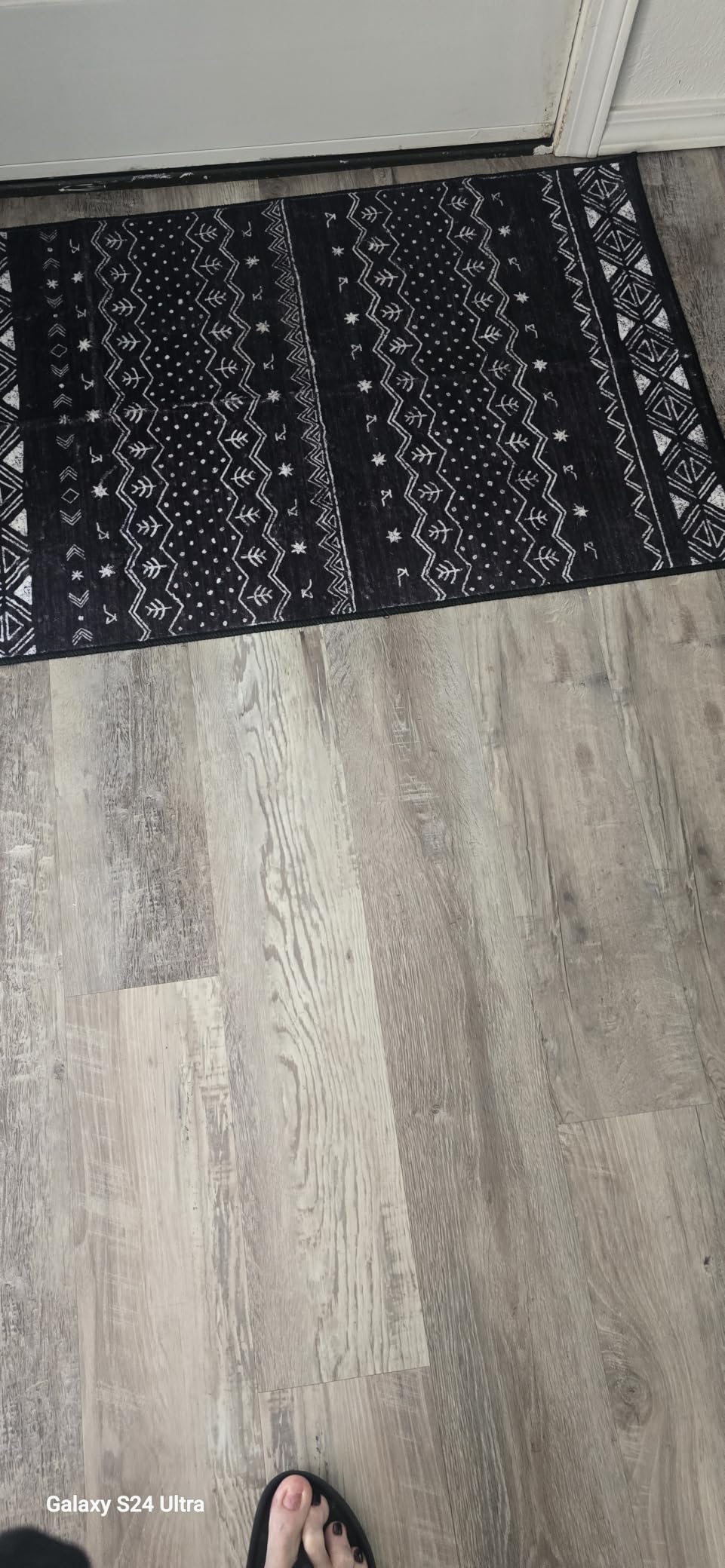 SERISSA 2x10 Washable Non-Slip Boho Runner Rug for Hallway | Black and White Geometric Moroccan Rug, Soft Low-Pile Indoor Long Carpet for Kitchen Entryway Laundry Bedroom Bathroom customer photo 2