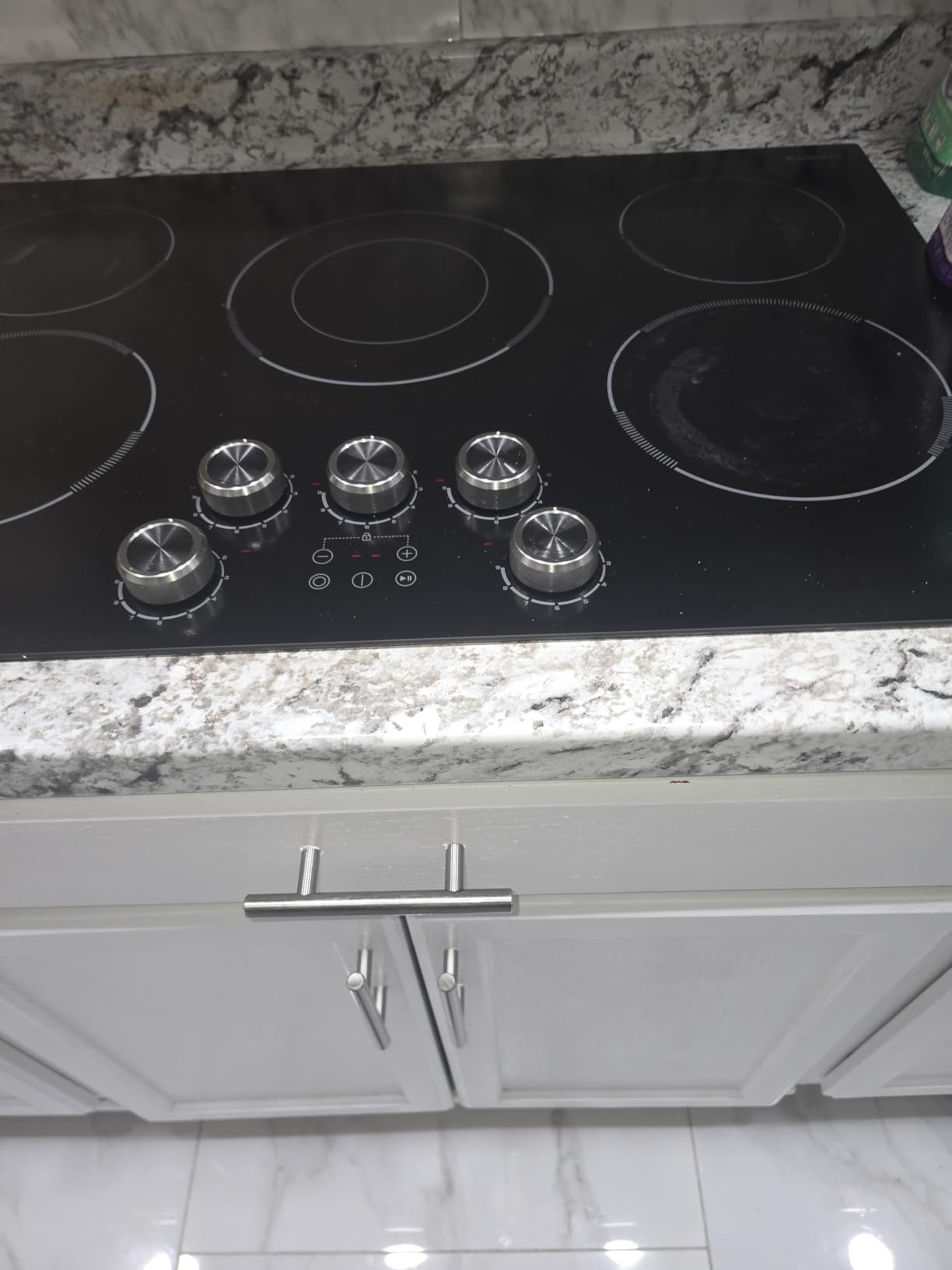 30 Inch Electric Cooktop Anti-slip Knob, 5 Burner Cooktop 8500W | (29.2
