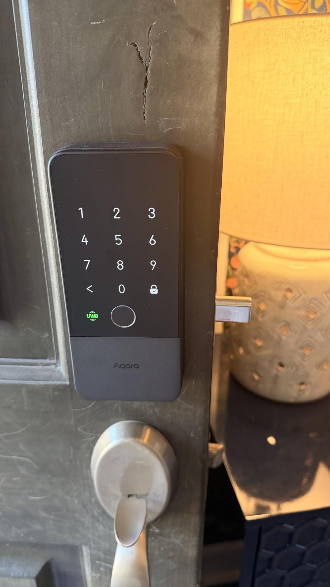 Aqara UWB Smart Lock U400, Matter Over Thread, Apple Home Key, Fingerprint Keyless Entry Deadbolt, Touchscreen Keypad, Rechargeable Battery, Supports HomeKit, Alexa, Google, Home Assistant, Black customer photo 1