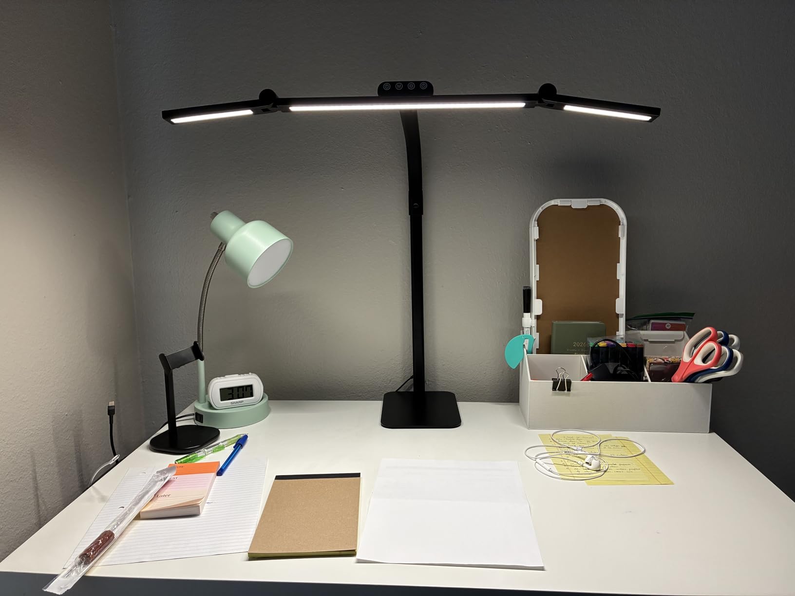 LED Desk Lamp for Home Office with Base, 28.2