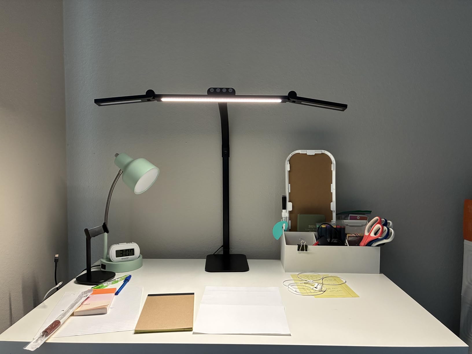 LED Desk Lamp for Home Office with Base, 28.2