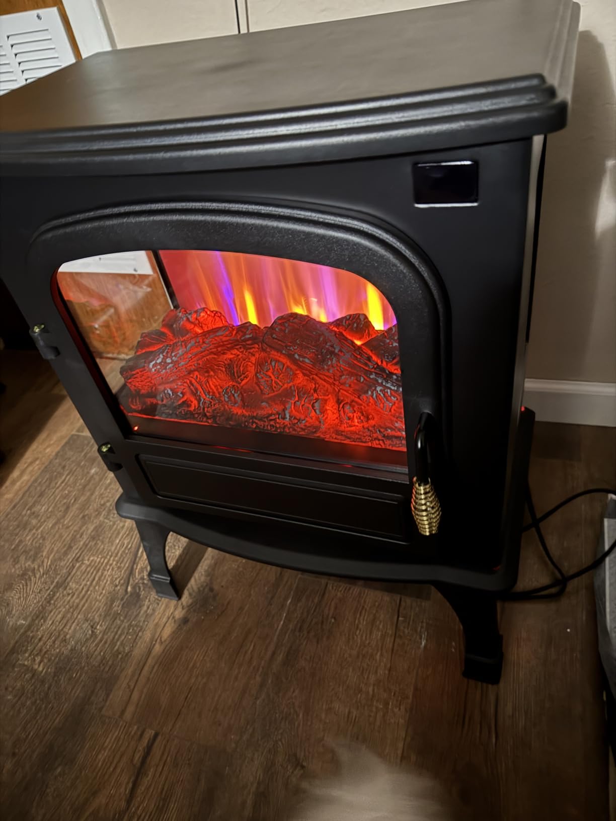 Sweetcrispy Freestanding Electric Fireplace Heater, 26