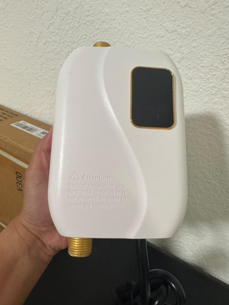 110V Tankless Water Heater Electric, 3000W Tankless Electric Water Heater Instant, Under Sink Water Heater with Digital Display, On Demand Hot Water Heaters Electric for Kitchen Washing Bathroom customer photo 1