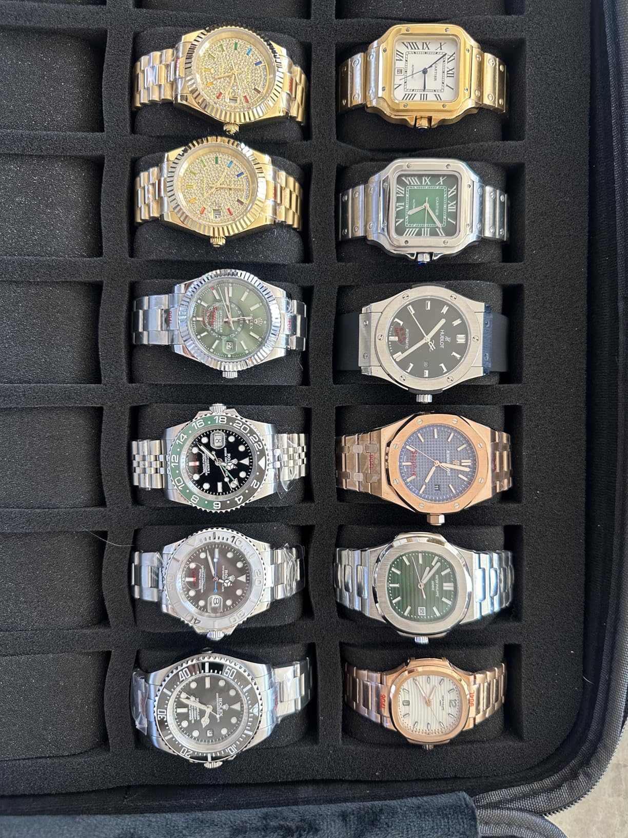 LASUK 21 slots watch storage box, portable hard watch travel box, watch storage display storage box customer photo 1