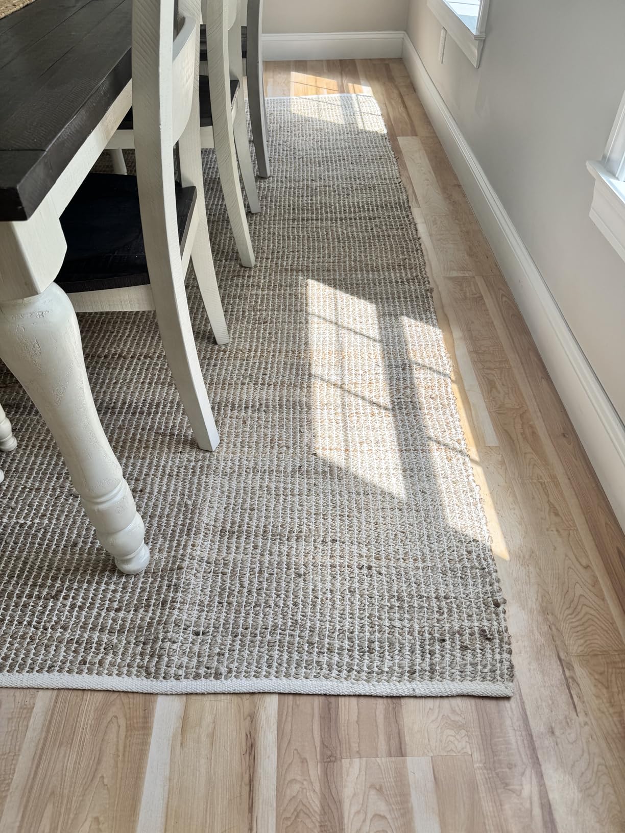 S and L Homes Jute Pulse Handwoven Natural Area Rug for Living Room Bedroom Kitchen Hallway Entryway - Rustic Vintage Farmhouse Decor (8 x 10 Natural Ivory) customer photo 1