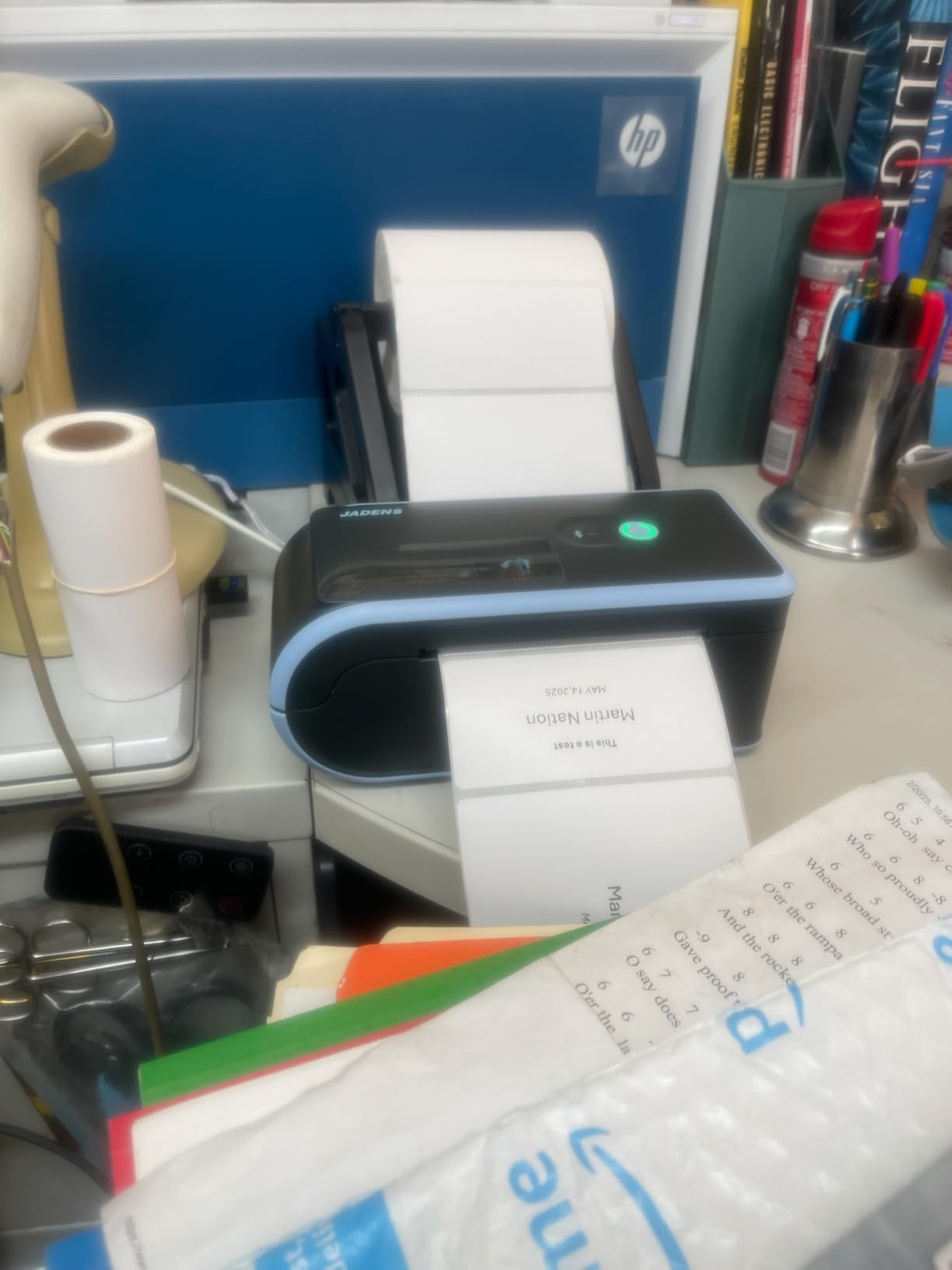 JADENS Battery Powered Thermal Printer, Cordless 4x6 Shipping Label Printer for Small Business, Prints 700+ Labels per Charge, 25H Standby, Portable Labeler for iPhone, Mac, Windows customer photo 2
