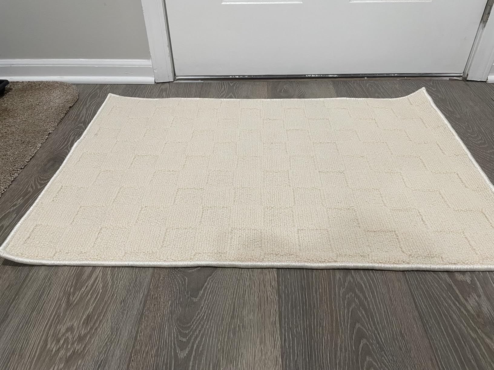 ANSSO Wool Area Rugs 9x12 Living Room, 80% Merino Wool and 20% Cotton Soft Tufted Area Rug with Cotton Non-Slip Backing, Large Area Rug for Bedroom, Dining and Home Office (Deep Gray) customer photo 1