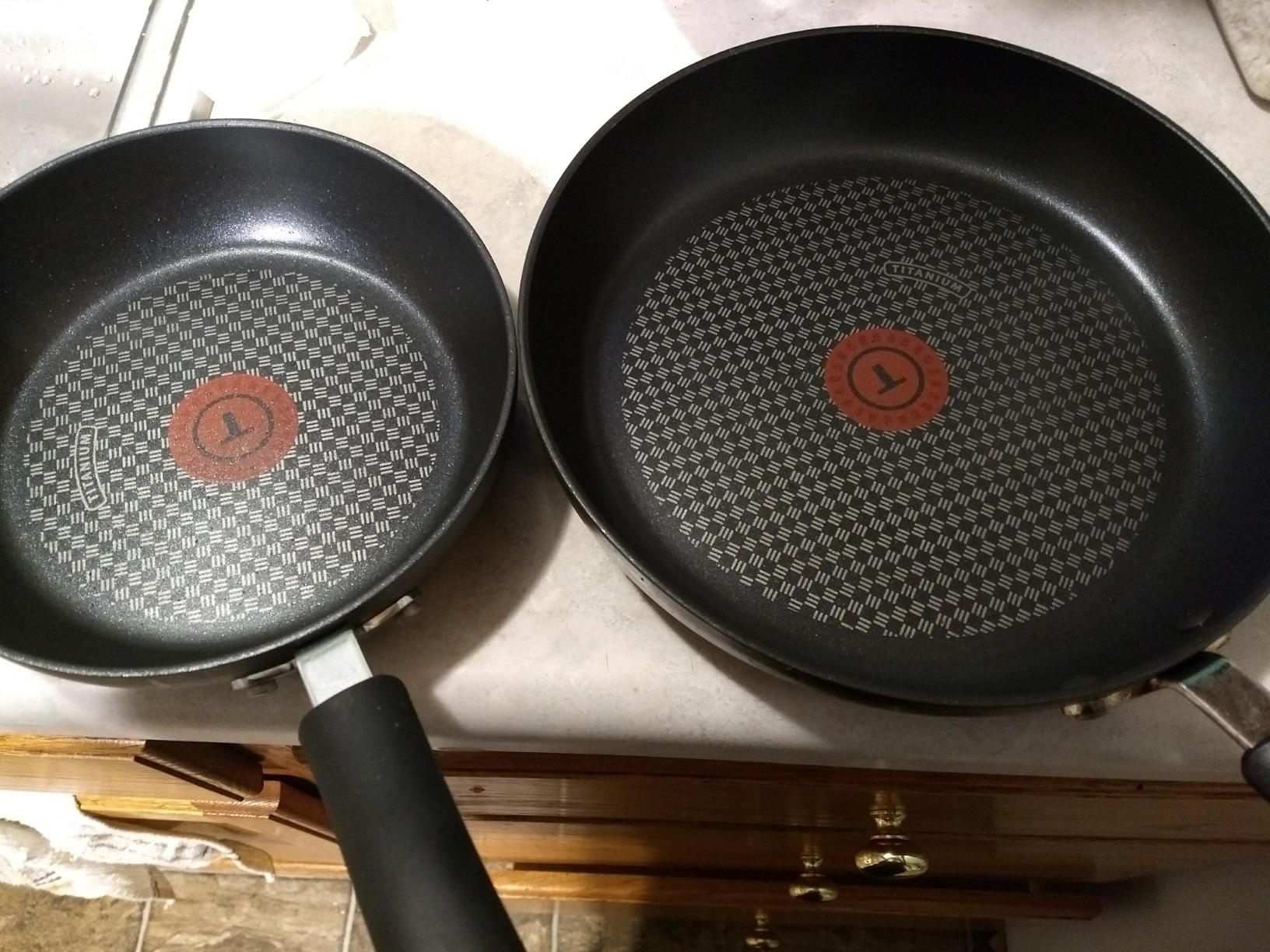 T-Fal Ultimate Hard Anodized Nonstick Cookware Set, 13-Piece Pots and Pans | Titanium nonstick coating, Thermo-Spot heat indicator, Oven safe to 400F, Dishwasher safe, Utensils included customer photo 2