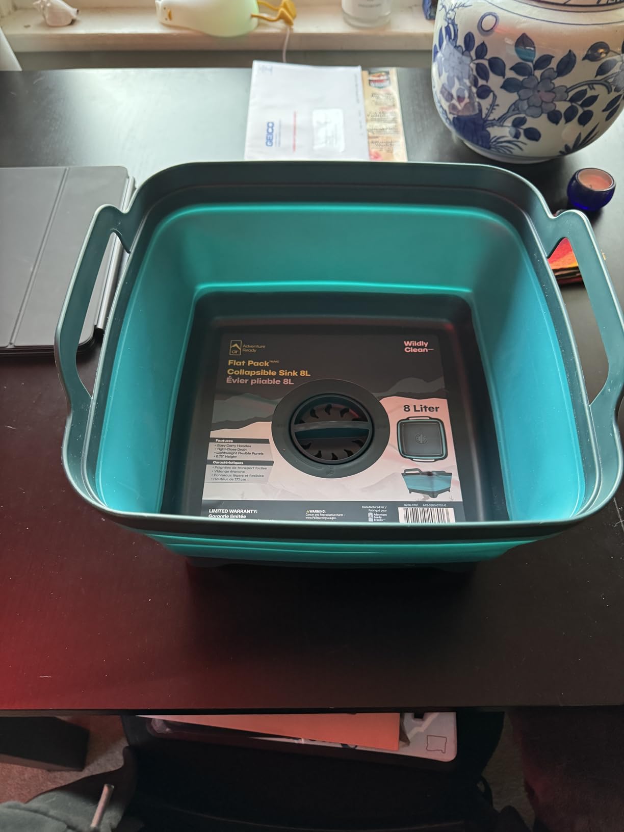 AR Adventure Ready Flat Pack Collapsible Sink - Portable Sink for Hiking, Camping & Travel, 8 Liter customer photo 1