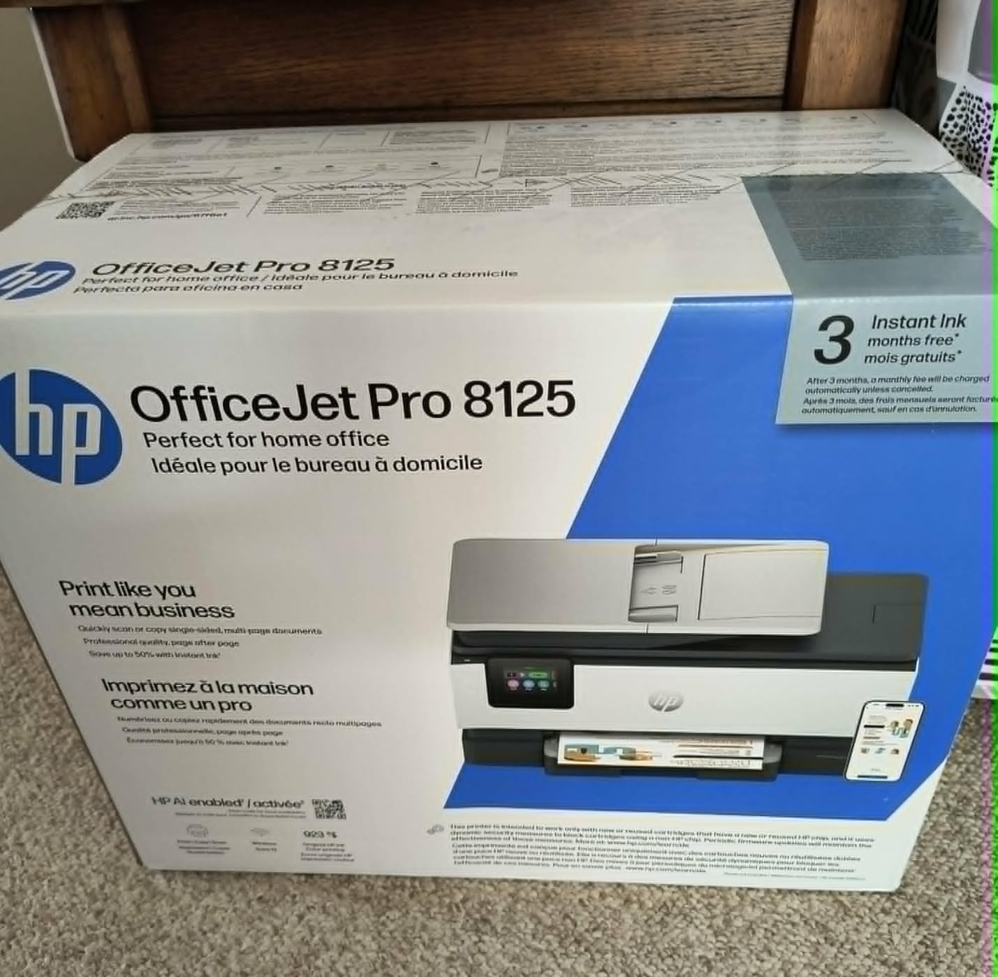 HP OfficeJet Pro 8125 Wireless All-in-One Color Inkjet Printer customer photo 2