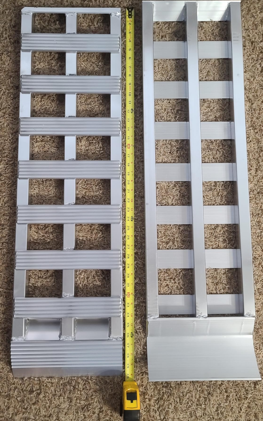 GEN-Y Hitch Aluminum Loading Ramps - Set of Two 40-Inch x 11-Inch Ramps for ATVs, Motorcycles, Mowers, Carts, and Sheds - 1,200 LBS. Combined Capacity with Serrated Rungs customer photo 1