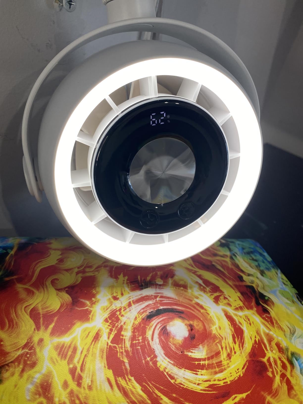 Rechargeable Clip on Fan for Bed with 4000mAh Battery | 4-Speed Quiet With Night Light, 360° Rotate, Detachable Small Clip Fan Dorm Student Bed Desk customer photo 1