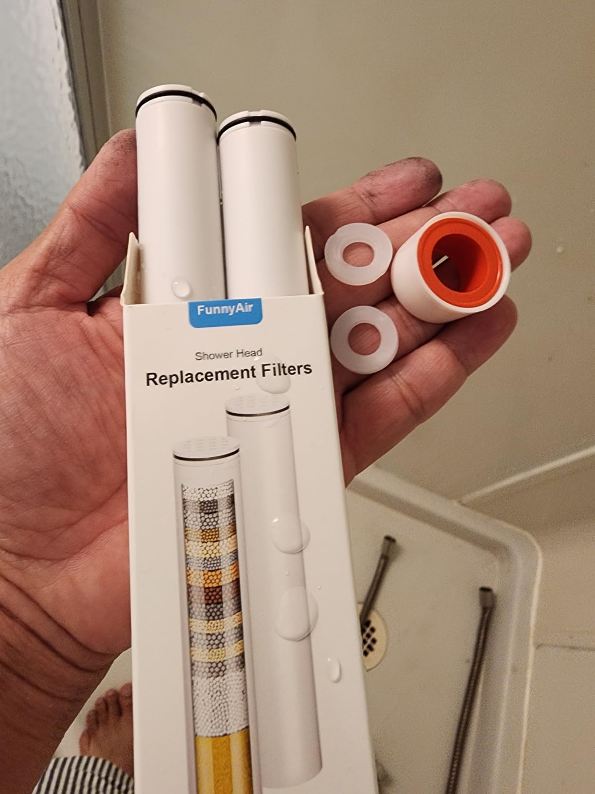 Filtered Handheld Shower Head, 9 Spray Modes High Pressure, 3 Replacement Filters Included, Hard Water Softener 20-Stage Filtration, Remove Chlorine, Relieve Dry Itchy Skin, 3 Filters-Chrome customer photo 2