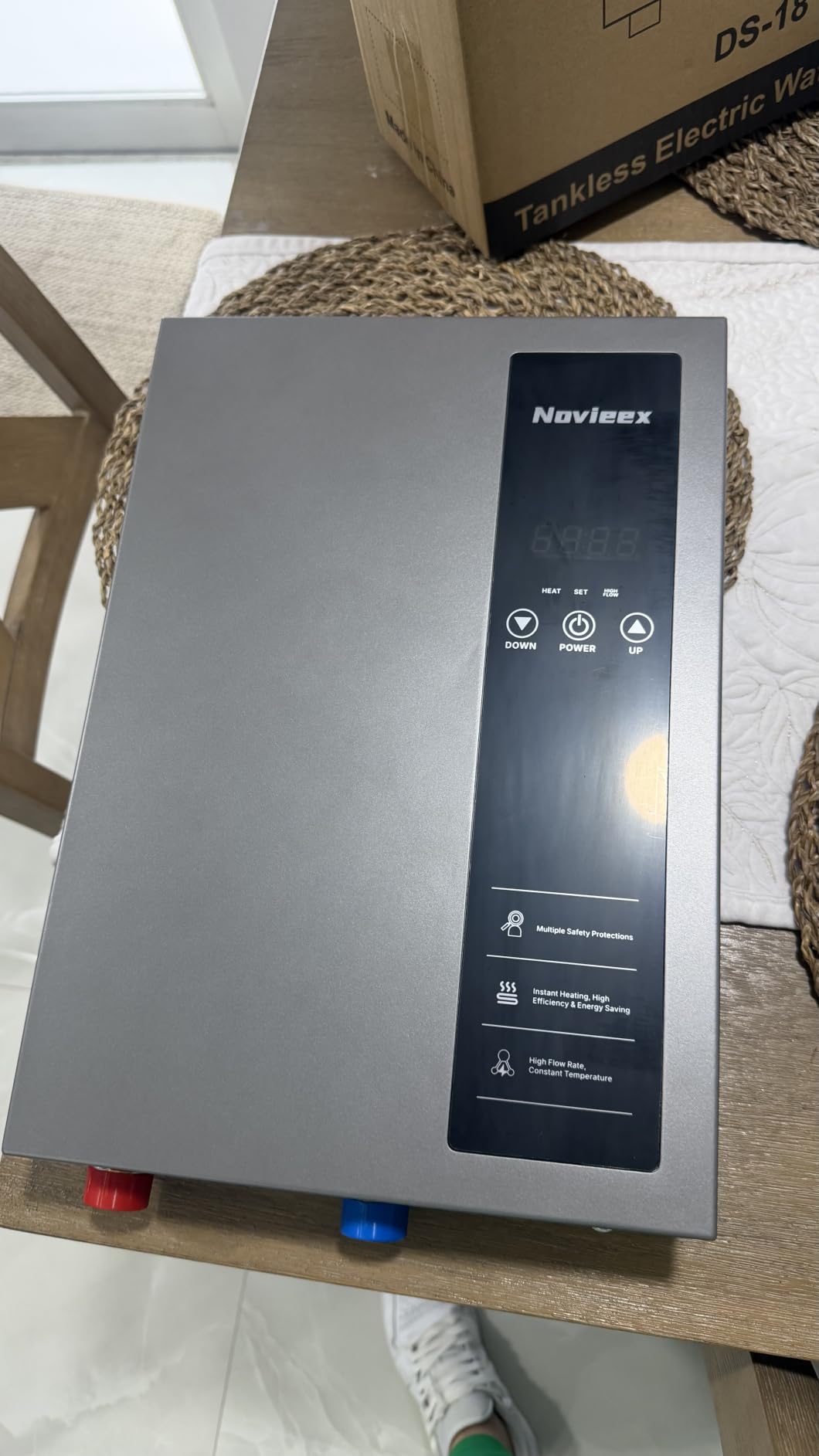 27kW Tankless Water Heater Electric, NOVIEEX 240V 3s Instant Hot Water Heater, Flow Rate Max 7.4 GPM, Supply for 3-4 Points, Indoor Installation, Heavy Duty Ideal for Whole House Use customer photo 1