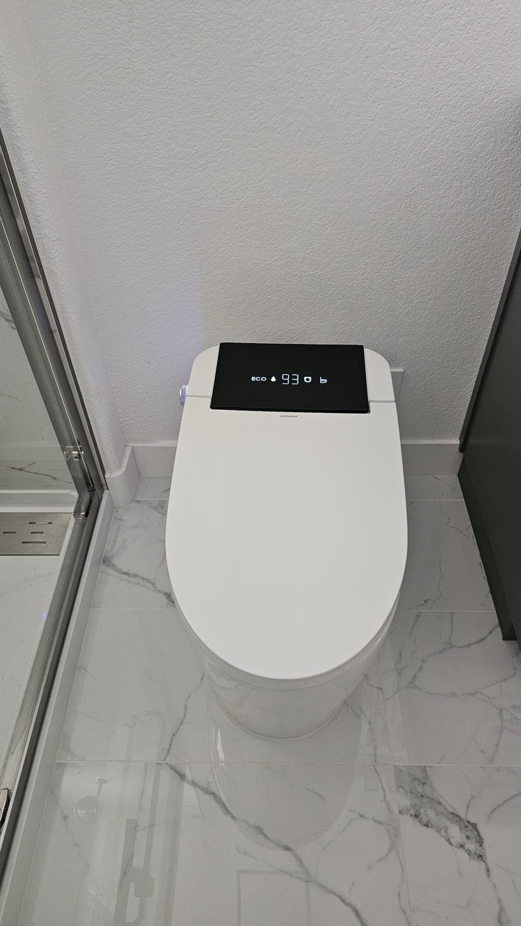 Smart Toilet with Bidet Built In, Heated Seat & Dual Auto Flush, Foot Sensor, Tankless Modern Elongated Electric Toilet with Warm Water Wash, Air Dryer, LED Display & 1000g MaP Flush, 1.28 GPF customer photo 2