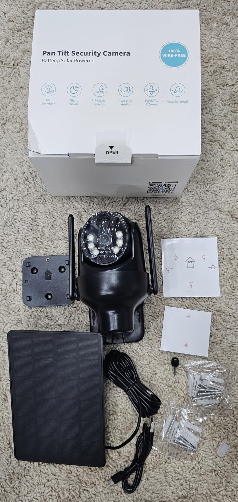 4G LTE Cellular Security Camera, No WiFi Needed, 4MP Live Video, 360 Full View, Built-in SIM Card, Color Night Vision, Instant Alerts, 2 Storage Ways, Solar Outdoor Camera for Off-Grid Areas customer photo 1