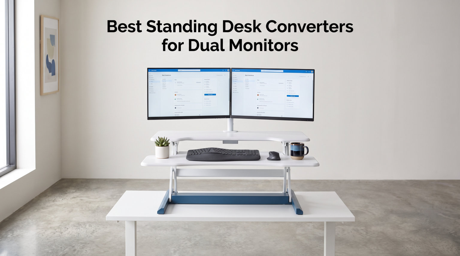 Best Standing Desk Converters for Dual Monitors