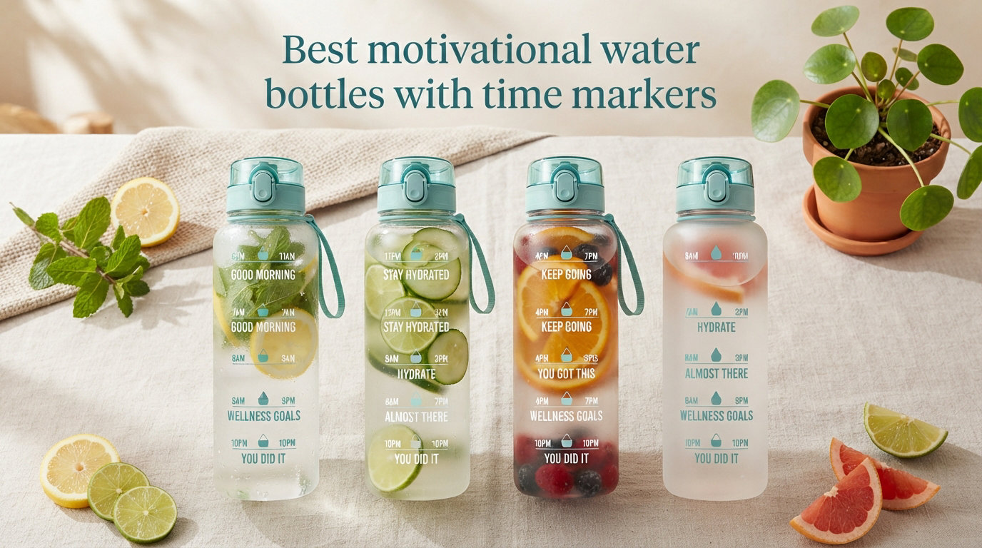 Best motivational water bottles with time markers