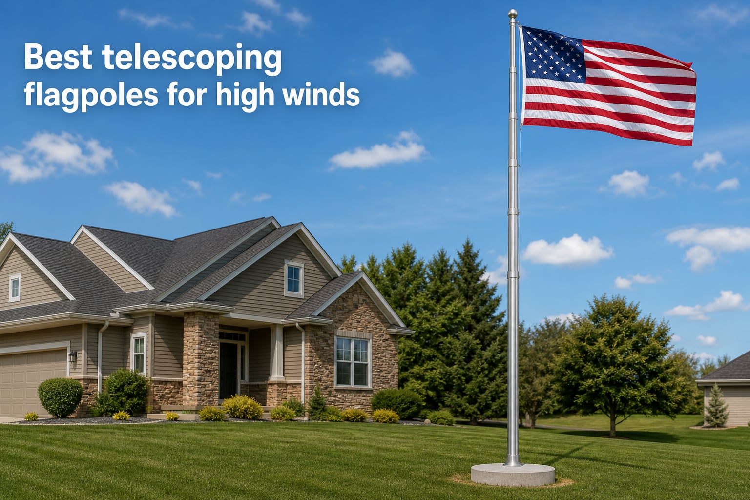 Best telescoping flagpoles for high winds