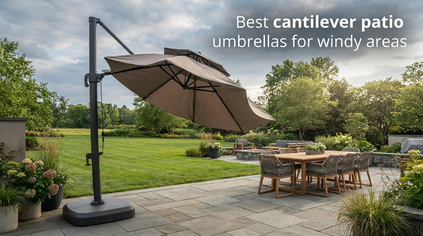 Best cantilever patio umbrellas for windy areas
