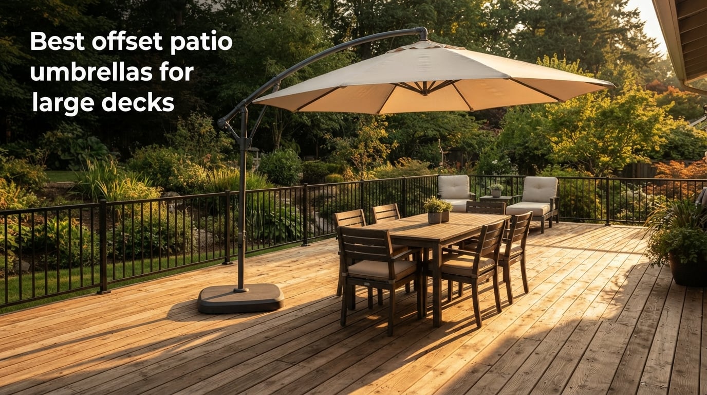 Best offset patio umbrellas for large decks