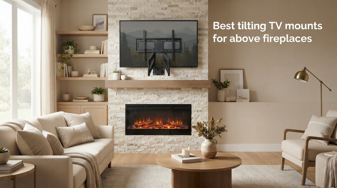 Best tilting TV mounts for above fireplaces