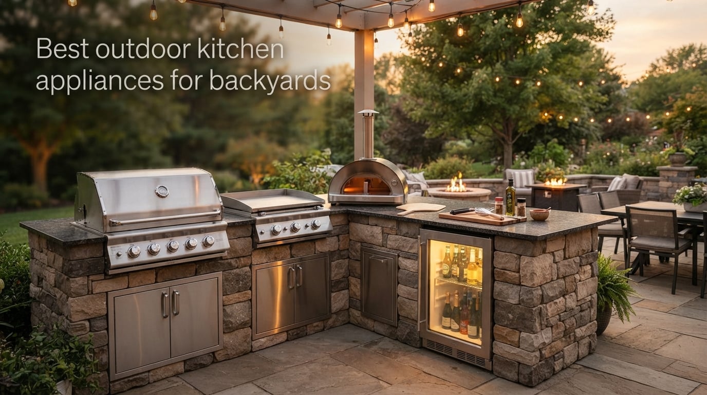 Best outdoor kitchen appliances for backyards