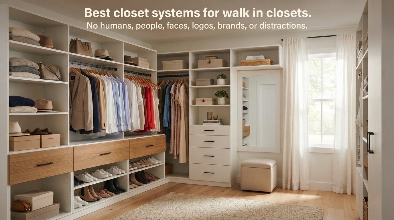 Best closet systems for walk in closets