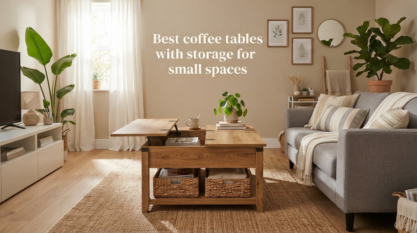 Best coffee tables with storage for small spaces