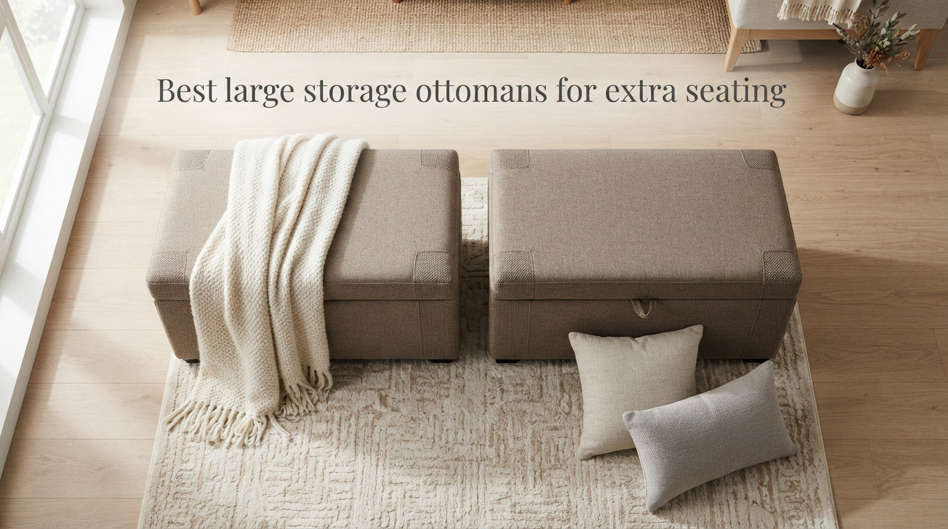 Best large storage ottomans for extra seating