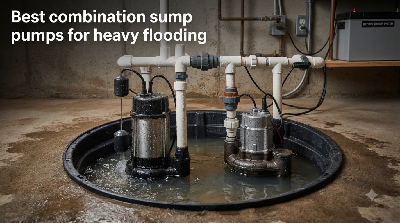 Best combination sump pumps for heavy flooding