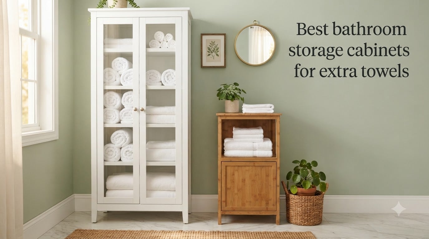 Best bathroom storage cabinets for extra towels