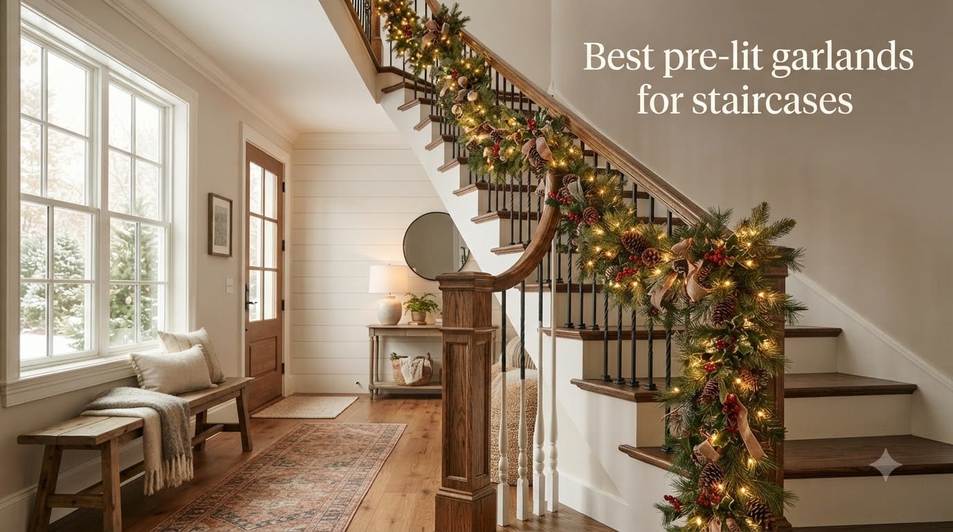 Best pre-lit garlands for staircases