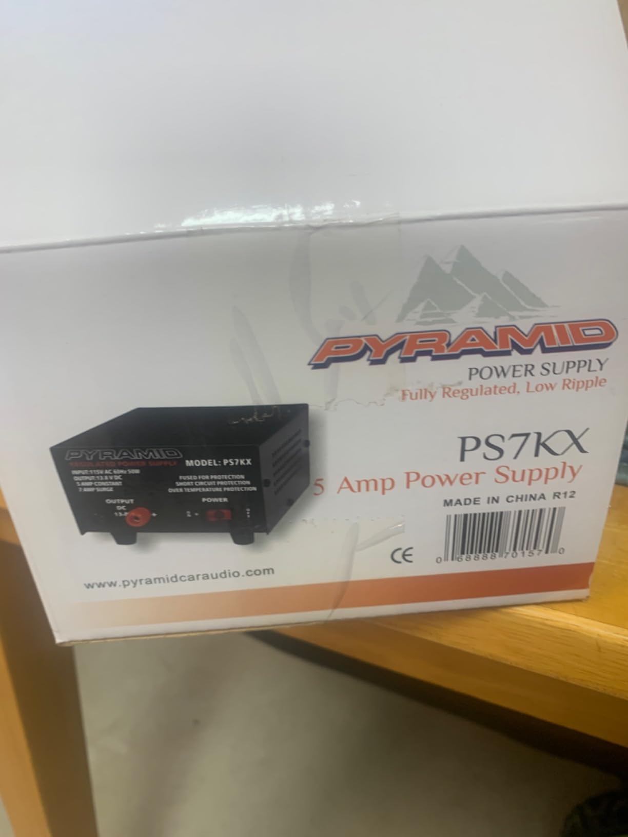 Pyramid Universal Compact Bench Power Supply - 5 Amp Linear Regulated Home Lab Benchtop AC-to-DC 12V Converter w/ 13.8 Volt DC 115V AC 70 Watt Power Input, Screw Type Terminals, Cooling Fan - PS7KX customer photo 2