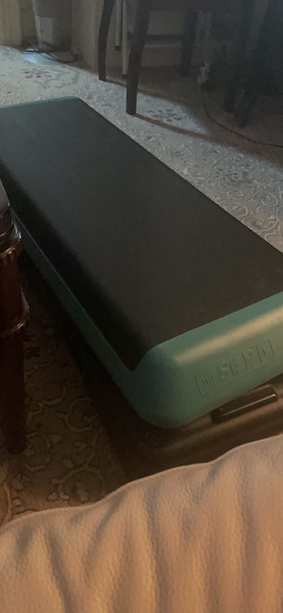 The Step (Made in USA) Original Aerobic Platform - Health Club Size - With Four Original Risers (Teal Platform with Black Risers) customer photo 2