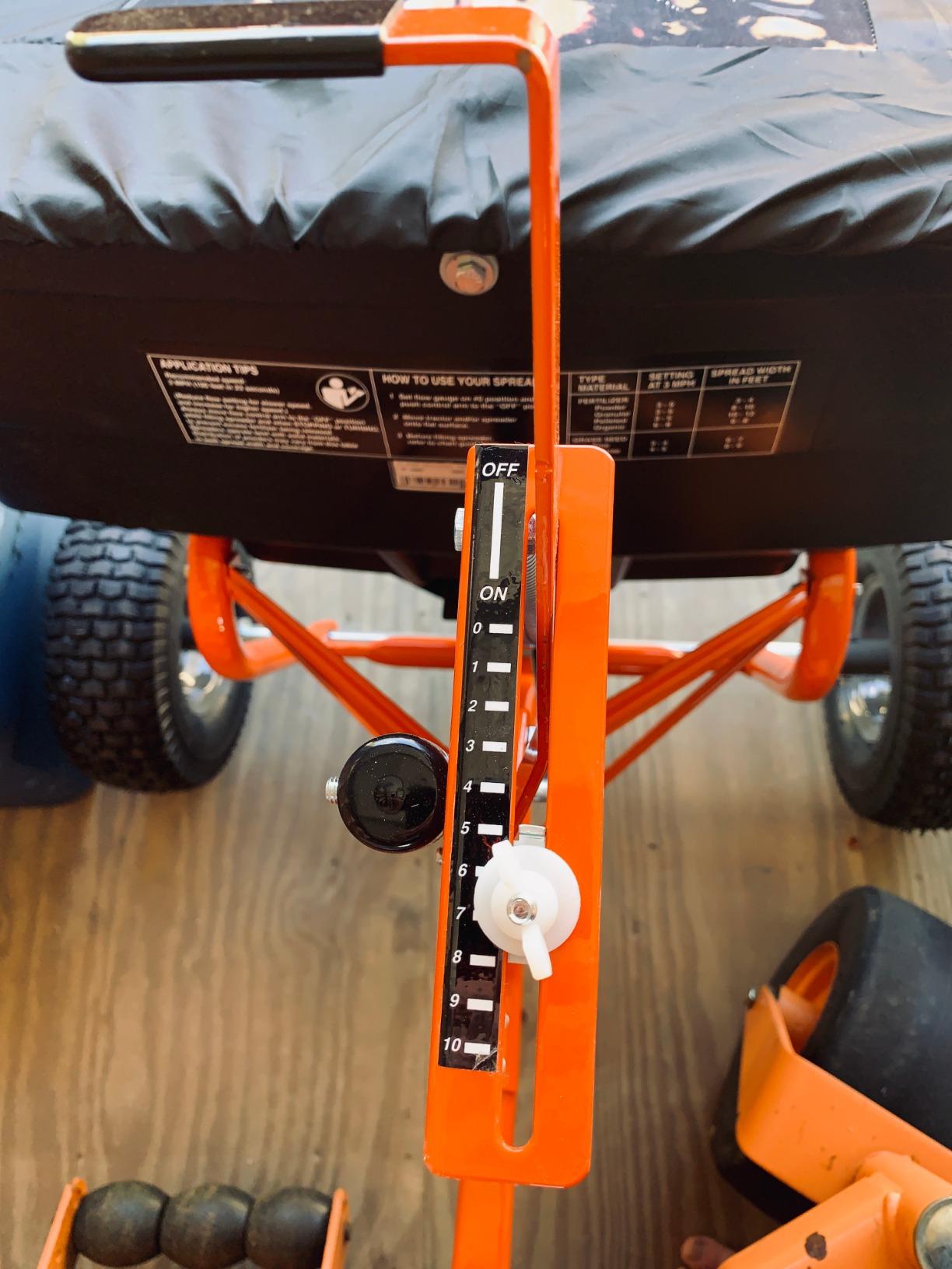 Agri-Fab Tow Behind ATV/UTV Broadcast Spreader for Seed, Fertilizer, Salt and Ice Melt, 185 lb Capacity with 12 Ft Spread Width customer photo 2