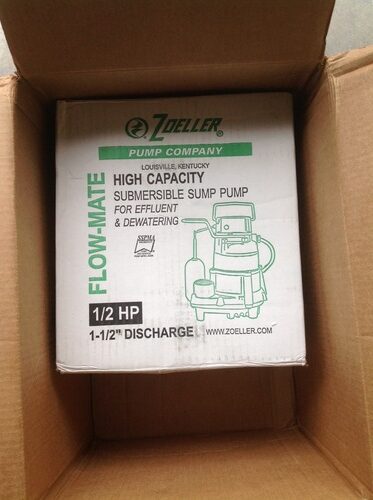 Zoeller M98 Flow-Mate Sump Pump - 1/2 HP - Cast Iron - LED Power Plug - High Flow - Vortex Impeller - Stainless Steel Hardware - Factory Tested and Float Operated - Submersible Sump Pump - 115V customer photo 2