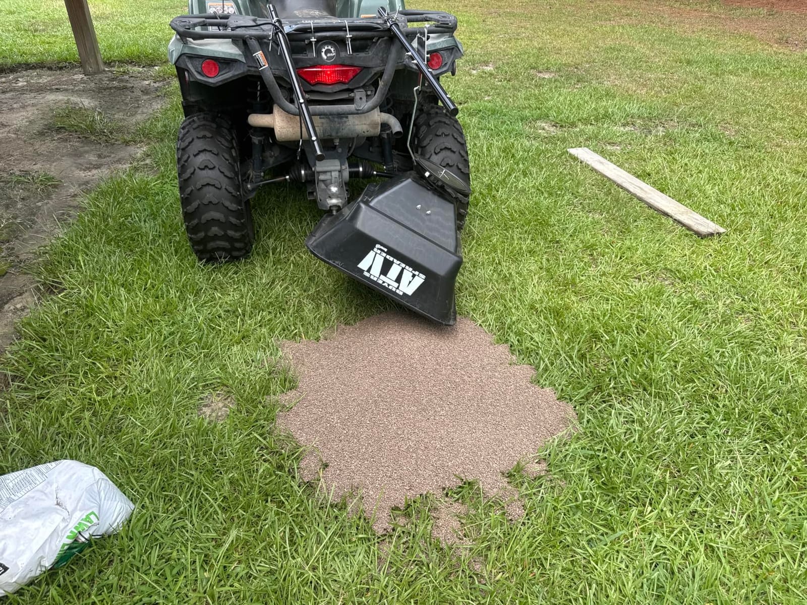 Buyers Products ATVS100 ATV Broadcast Spreader with Rain Cover, 100 lb Capacity, Rear Rack Mount, Poly Hopper, 12V Motor, for Seed, Fertilizer, Salt & Feed, All Season Use, ATV Accessories & Lawn Care customer photo 2