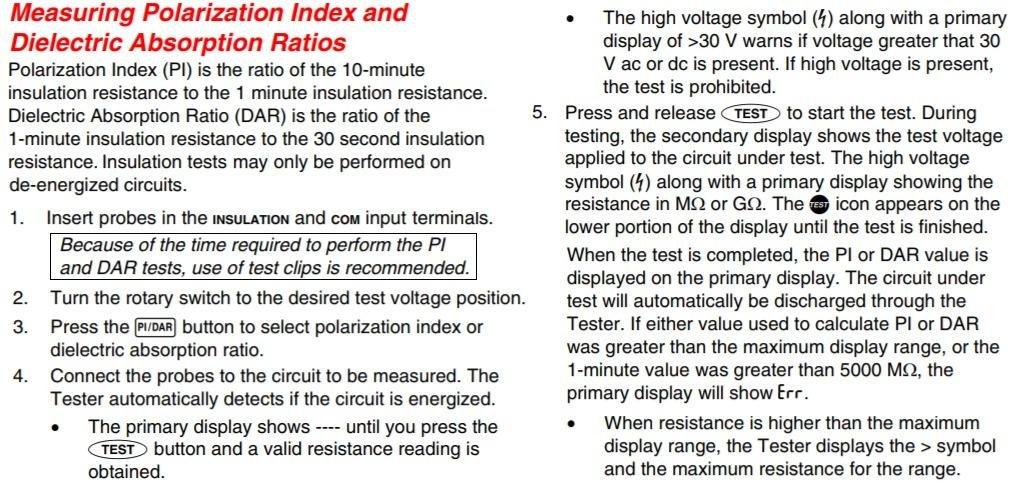 Fluke 1507 Digital Megohmmeter Resistance Tester for Advanced Industrial and Electrical Testing, Test Voltages: 50V, 100V, 250V, 500V, 1000V customer photo 2
